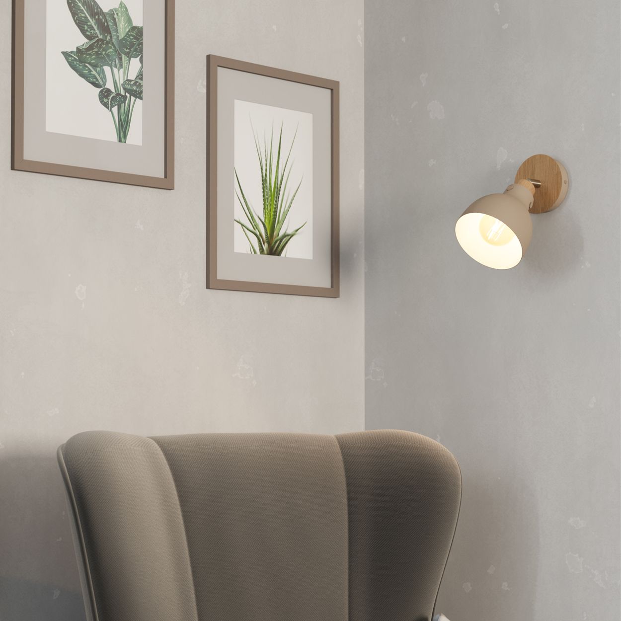 EGLO Arrecife Sandy Contemporary Wall Spotlight