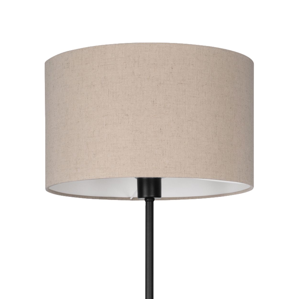 EGLO Feniglia Natural Linen Drum-Shaped Floor Lamp
