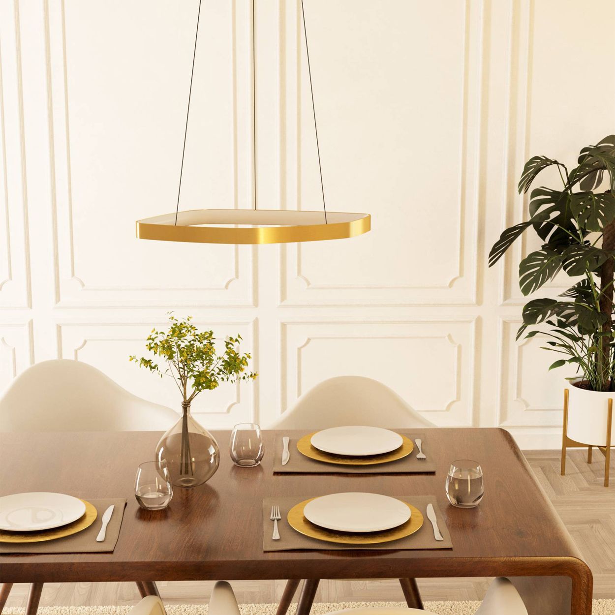 EGLO Vallerosa Brushed Brass Steel Pendant