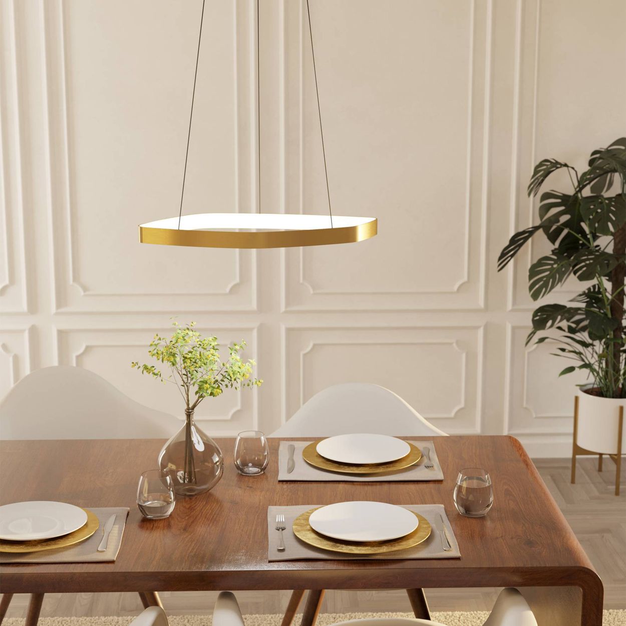 EGLO Vallerosa Brushed Brass Steel Pendant