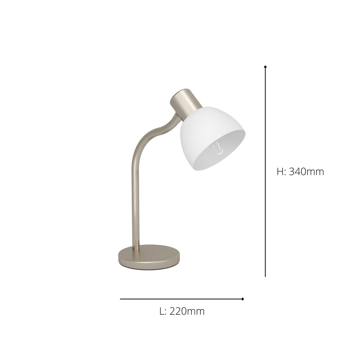 EGLO Macere White Glass Classic Table Lamp