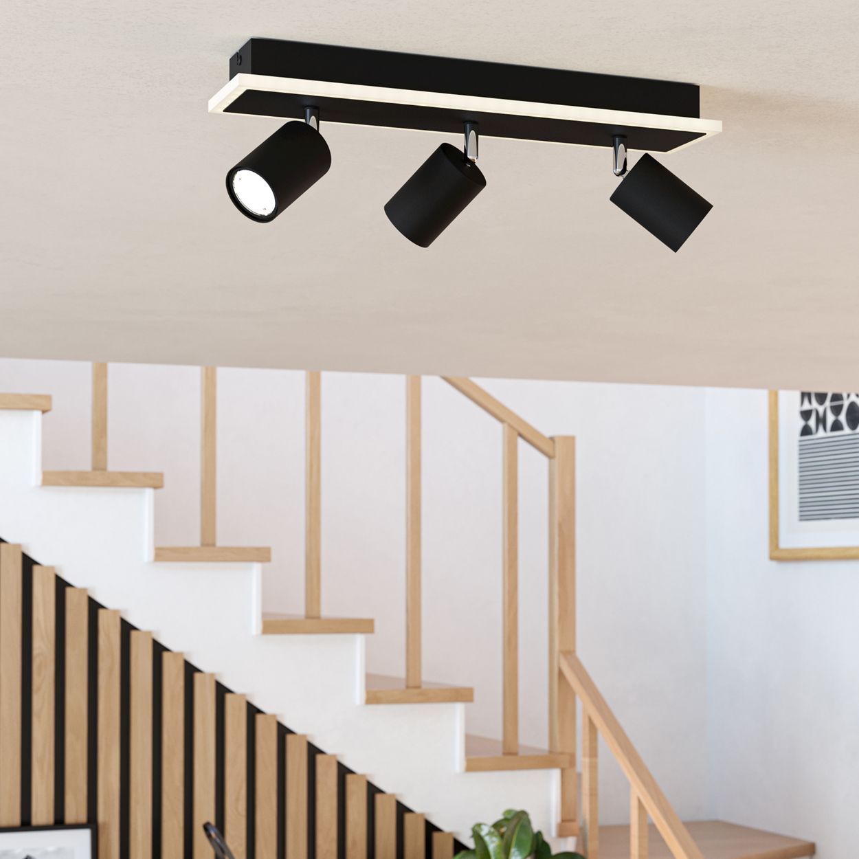 EGLO Rimbocchi 1 Black Modern 3 Light Spotlight