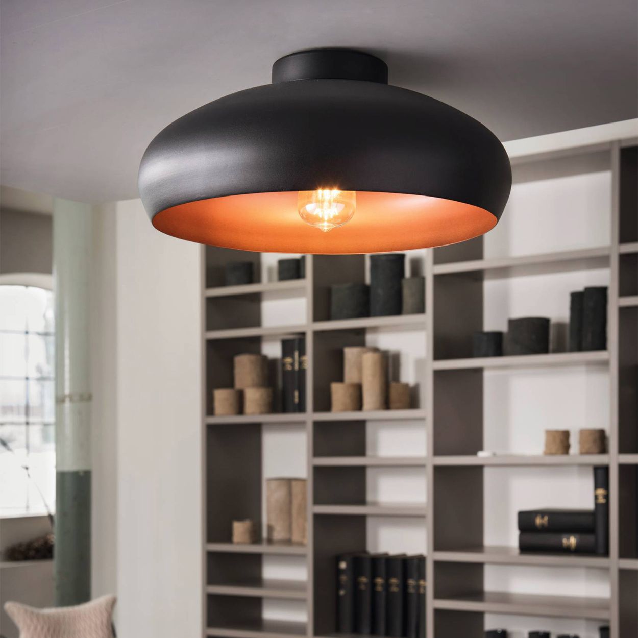 EGLO Mogano Black And Copper Ceiling Light