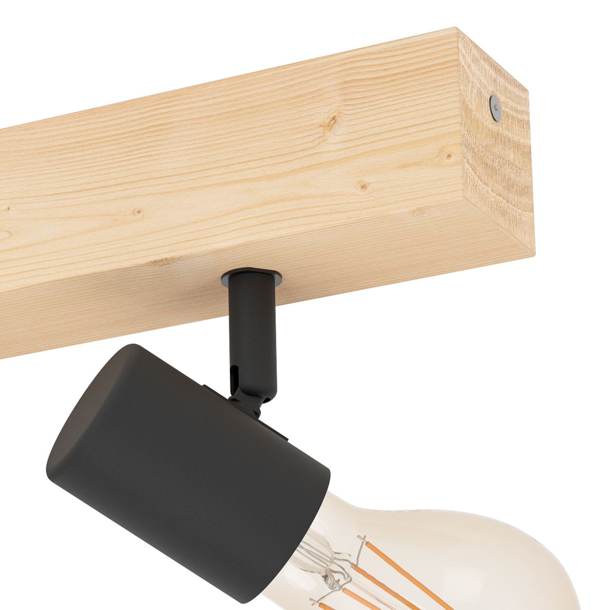 EGLO Townshend 3 Wood & Steel Ceiling 2 Light Spot