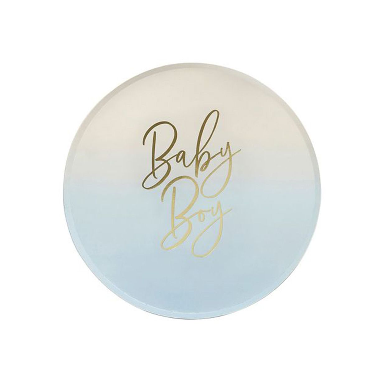 Paper Plates Baby Boy 8Pk Blue