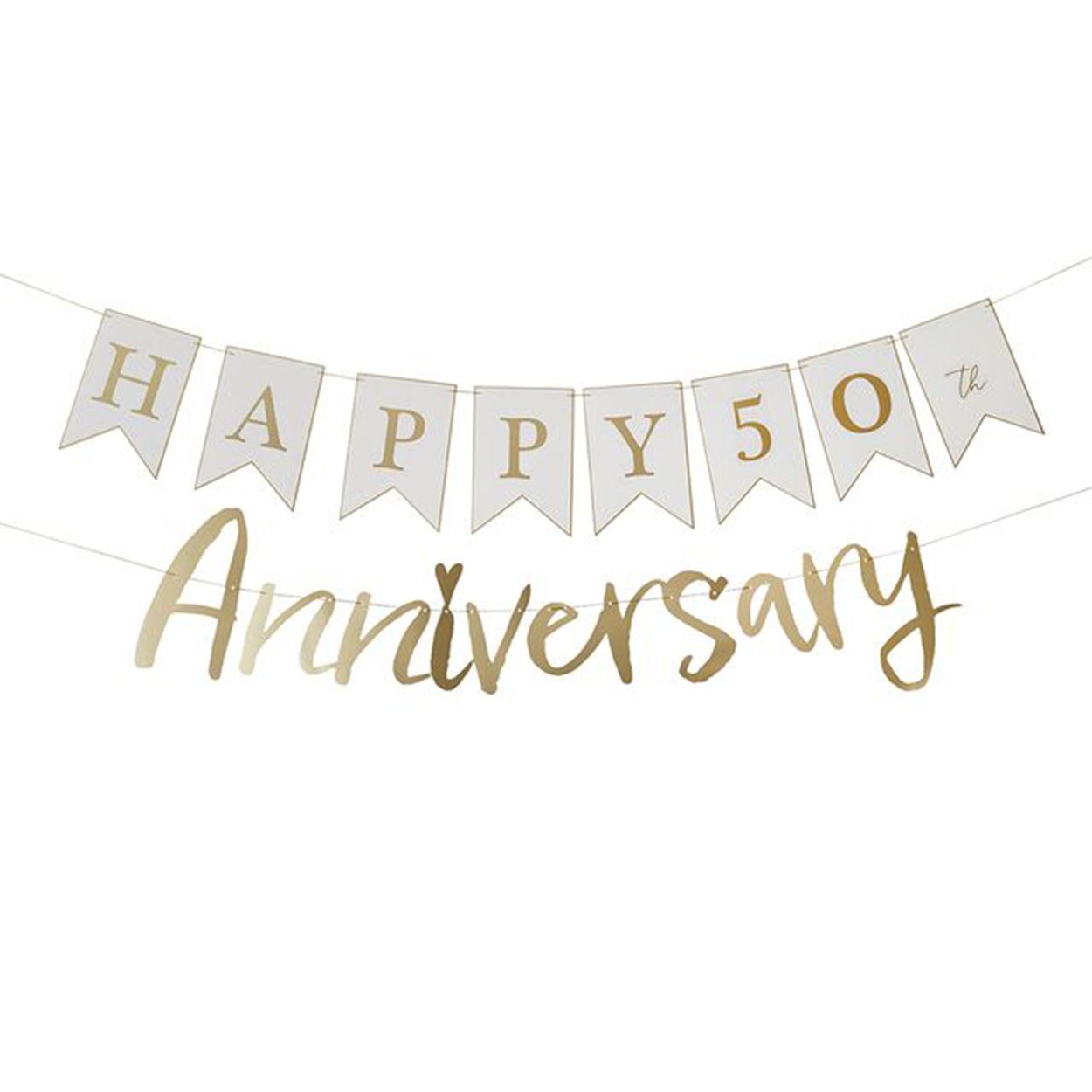 Customisable Happy Anniversary Card Banner X2 2M
