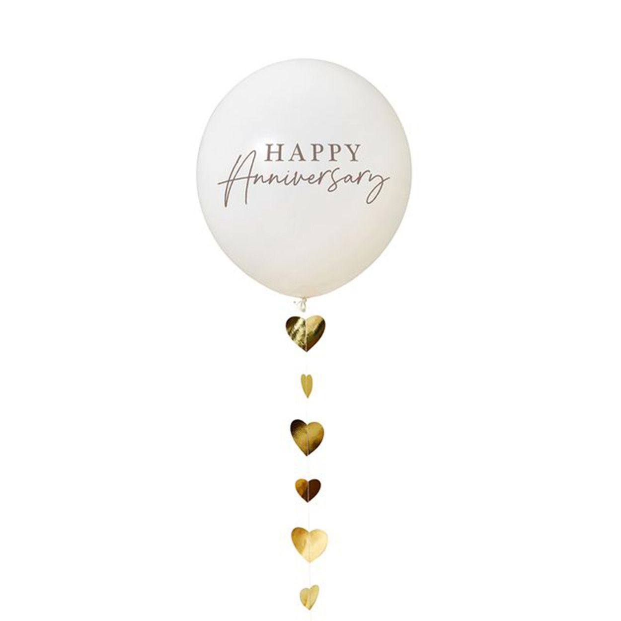 Happy Anniversary Latex Balloon & Tail 46Cm