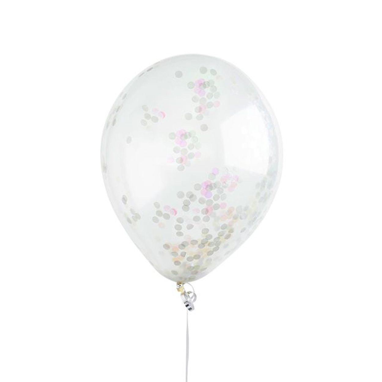 Confetti Latex Balloons 30Cm 5Pk Iridescent