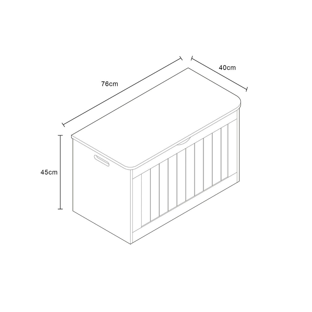 Shaker-Style Blanket Box Grey