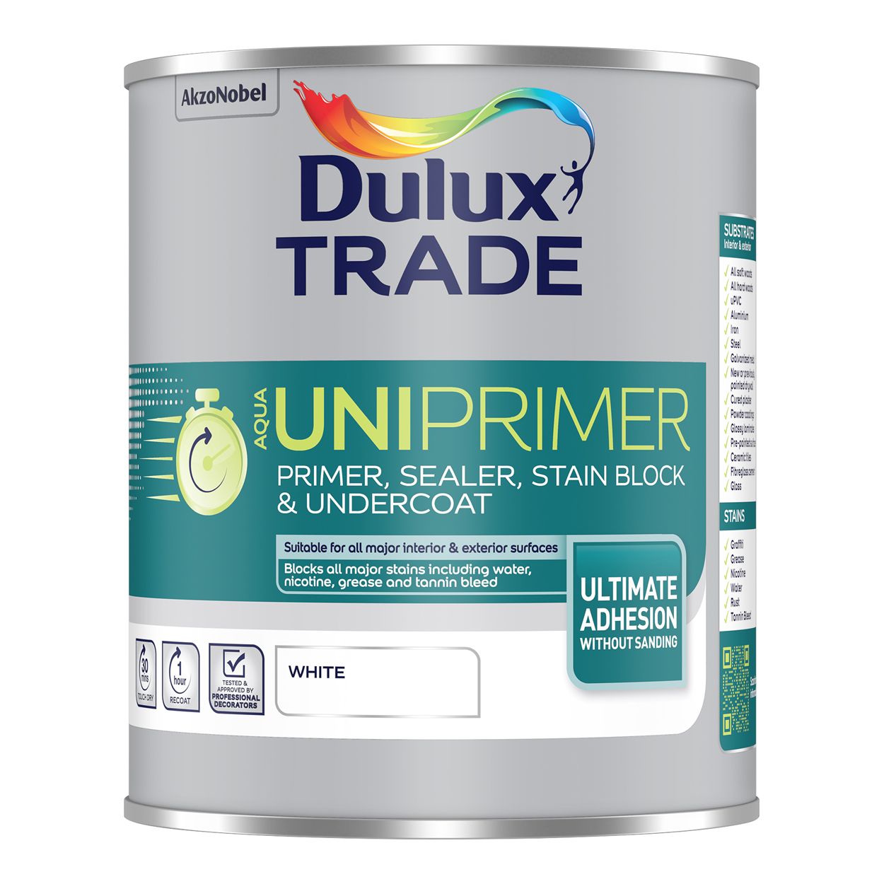 Dulux Trade Aqua Uni Primer White 1L