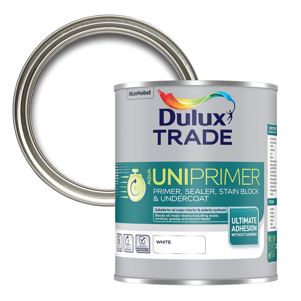 Dulux Trade Aqua Uni Primer White 1L