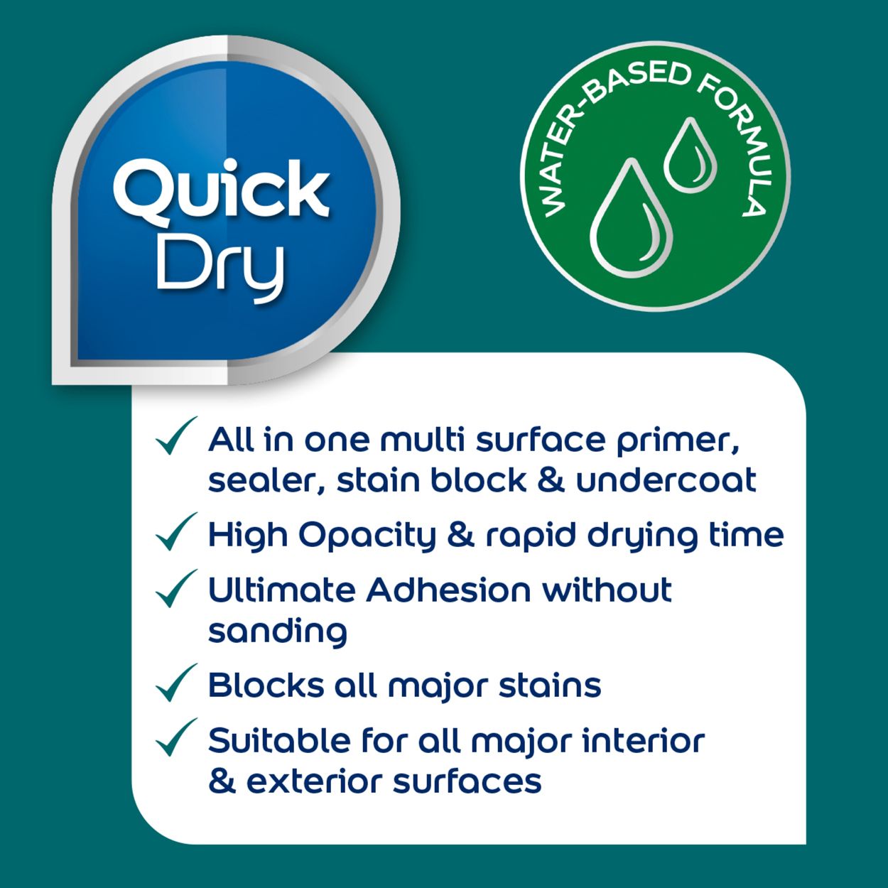 Dulux Trade Aqua Uni Primer White 1L