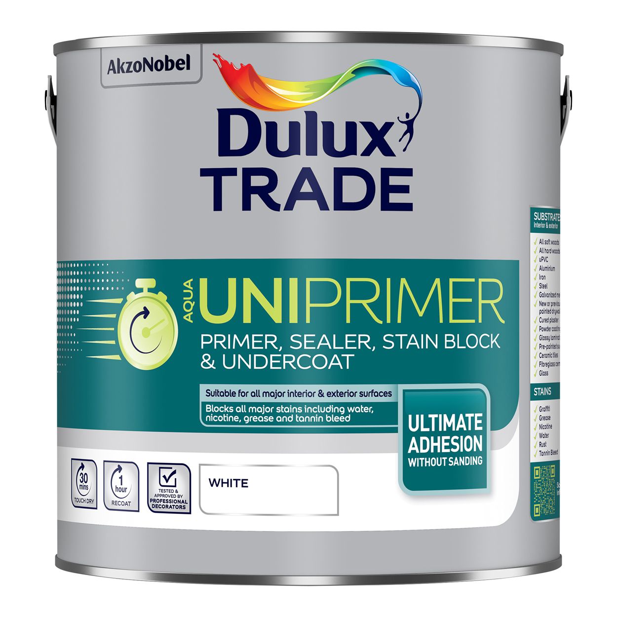 Dulux Trade Aqua Uni Primer White 2.5L