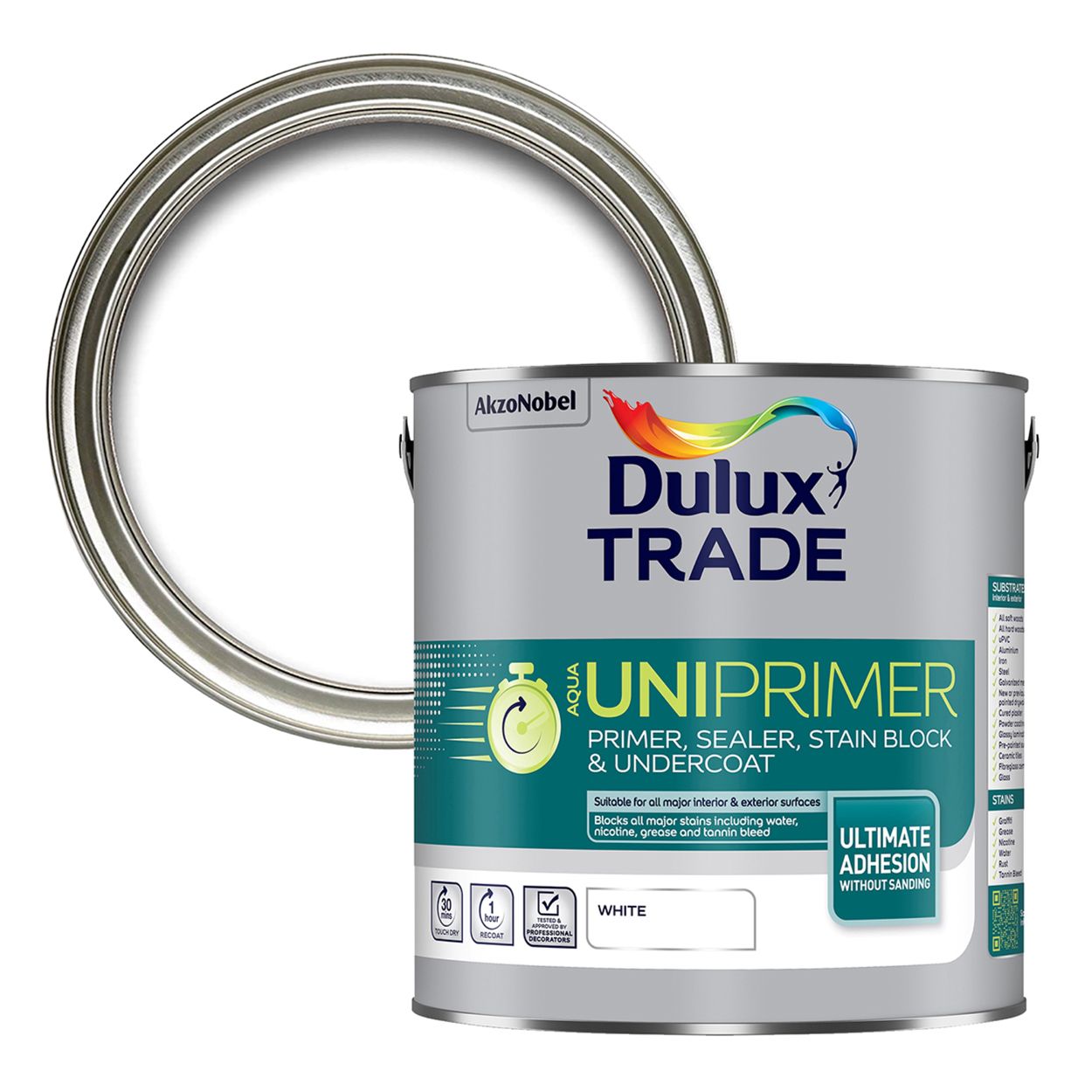 Dulux Trade Aqua Uni Primer White 2.5L