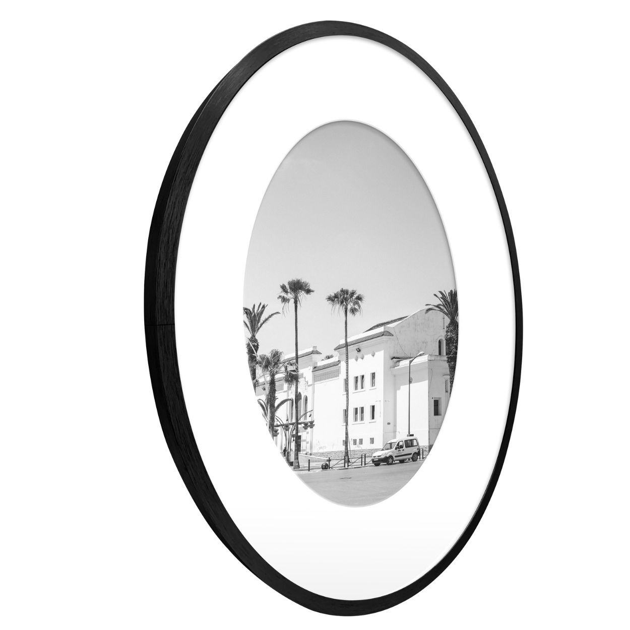 Black Aluminium Oval Frame 6x8