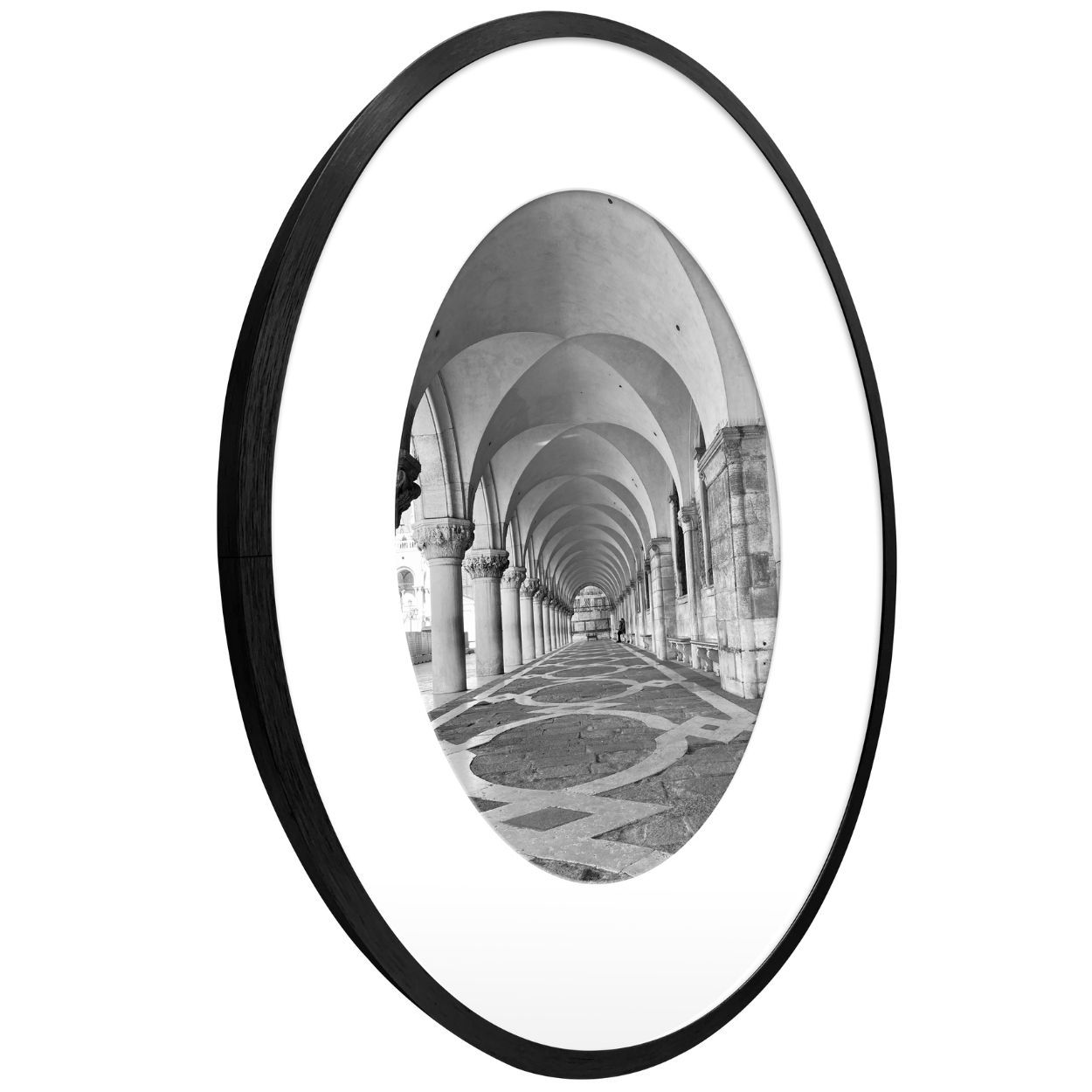 Black Aluminium Oval Frame 8x10