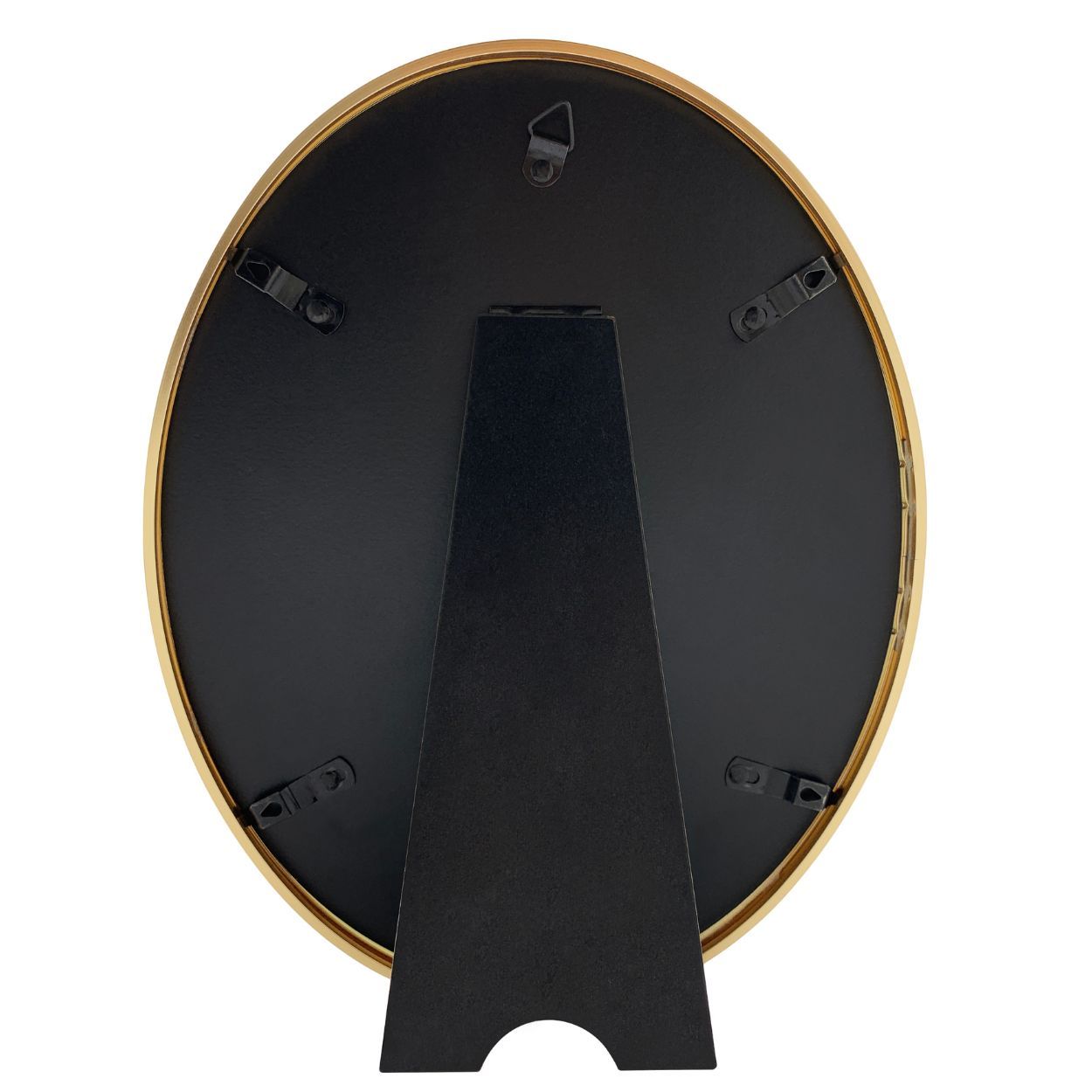 Metal Round Mirror 100x100x2.8cm Black