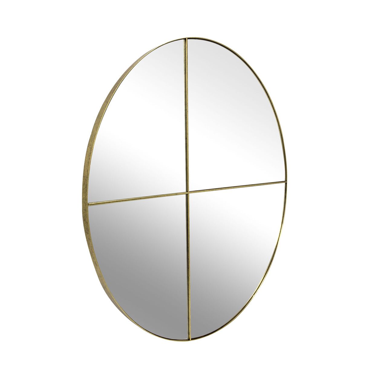 Metal Round Mirror 100x100x2.8Cm Gold