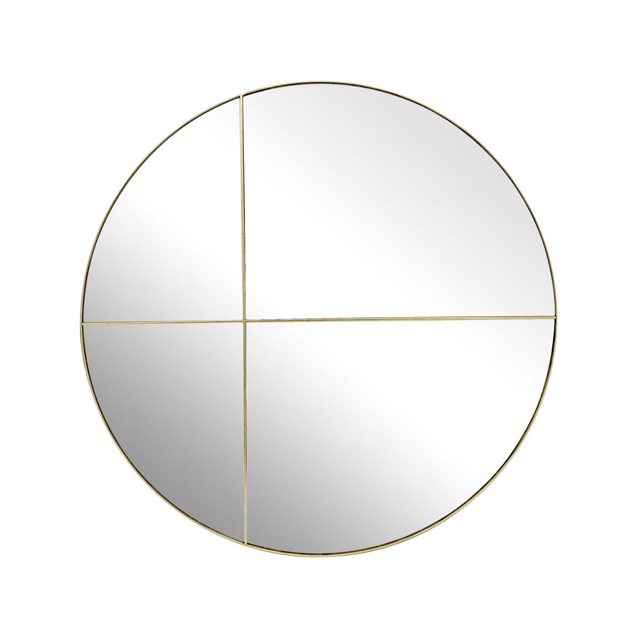 Metal Round Mirror 100x100x2.8Cm Gold