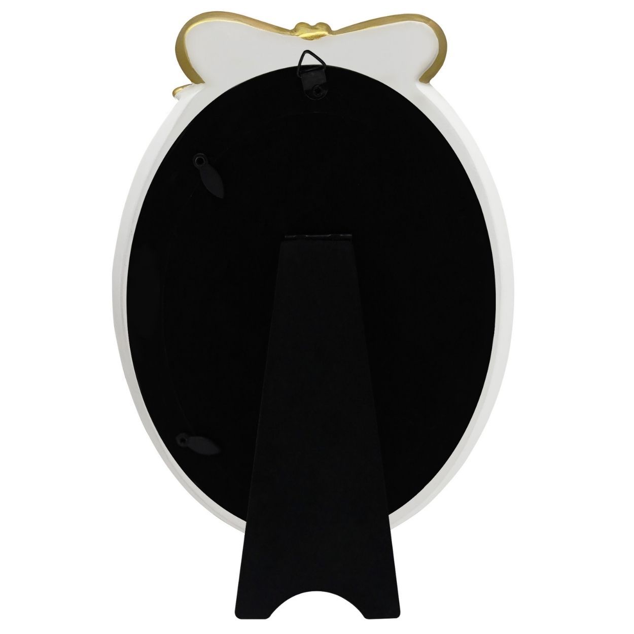 Oval Bowknot Photo Frame 5x7 White