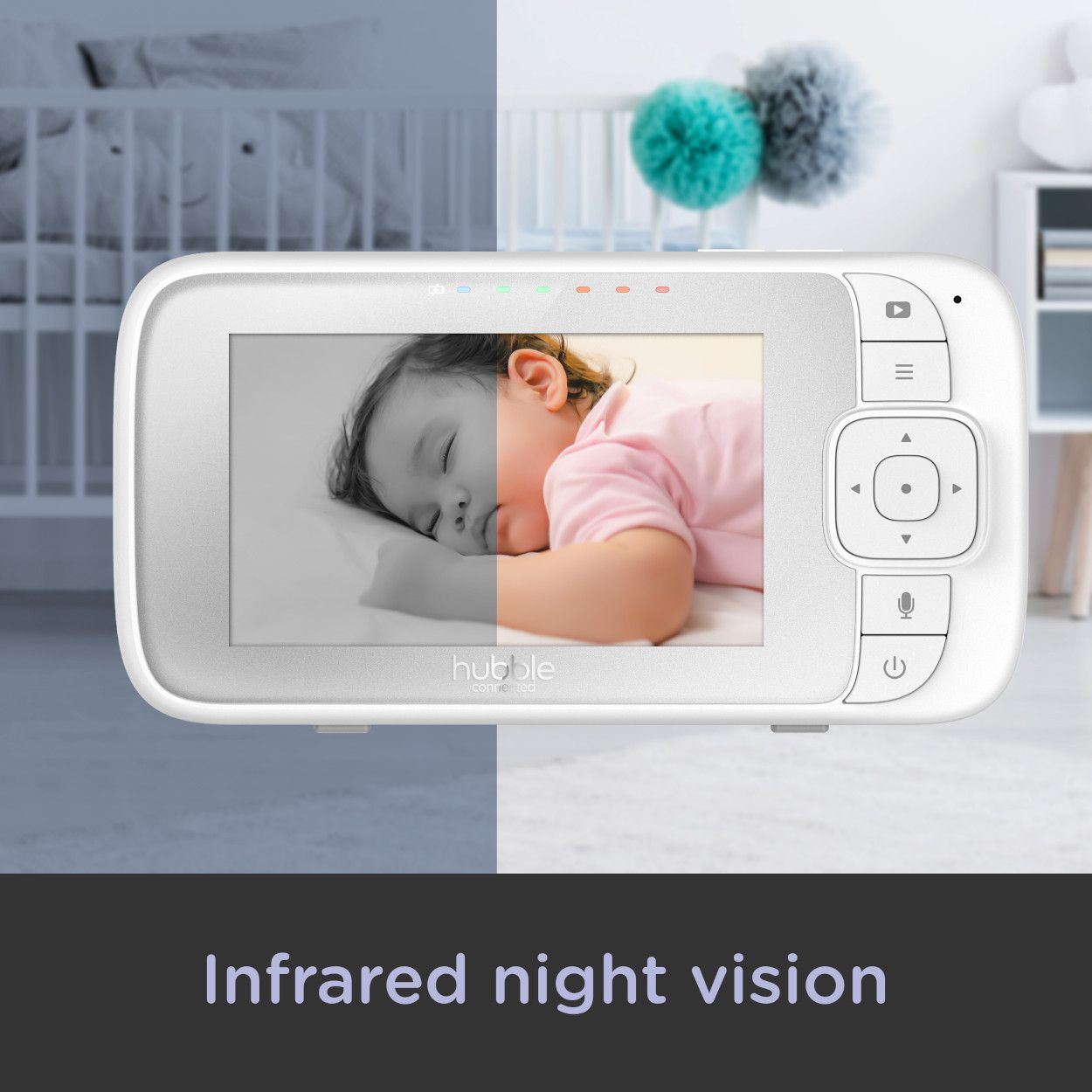 Hubble Nursery View Select 4.3 Inch Non-Conn. - White