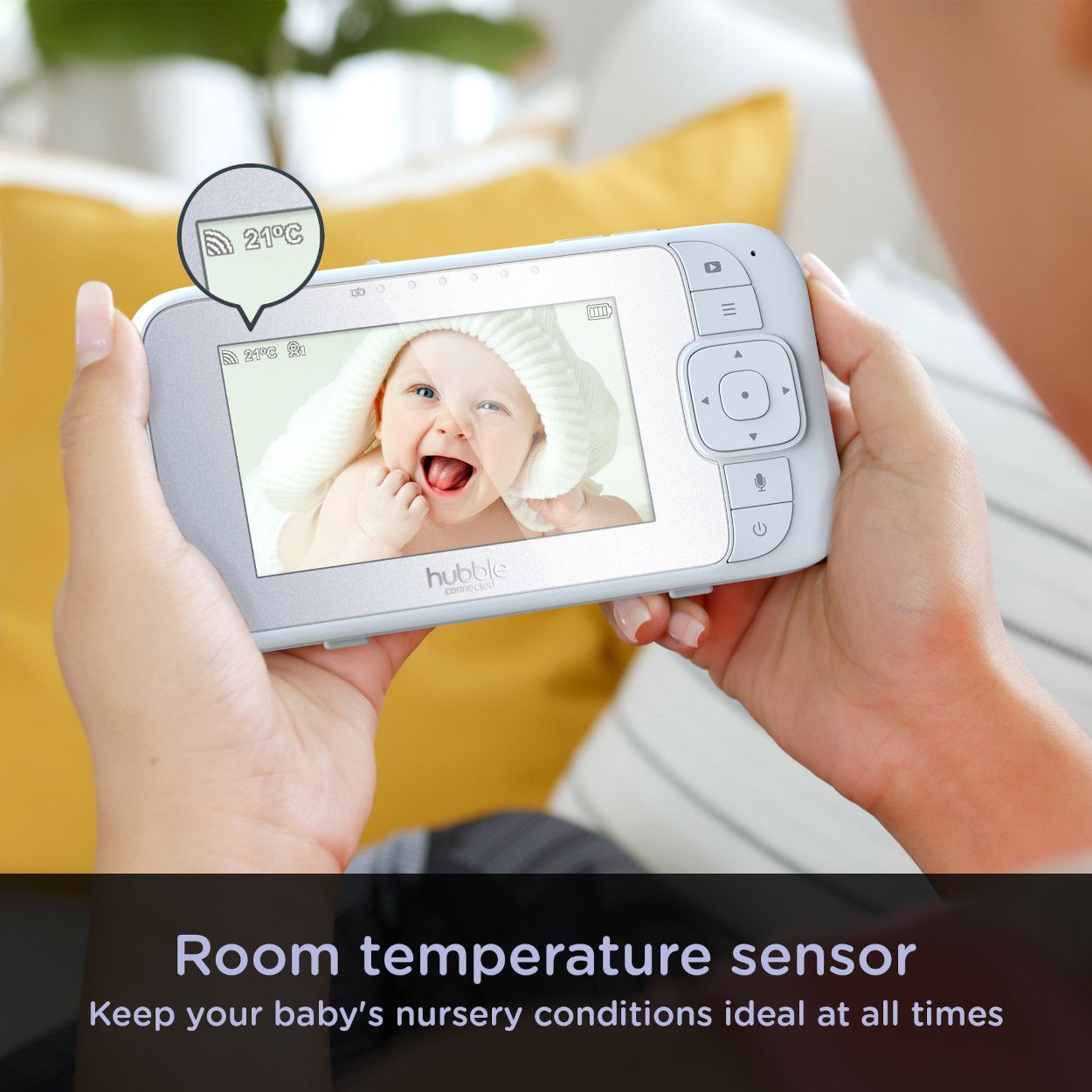 Hubble Nursery View Select 4.3 Inch Non-Conn. - White