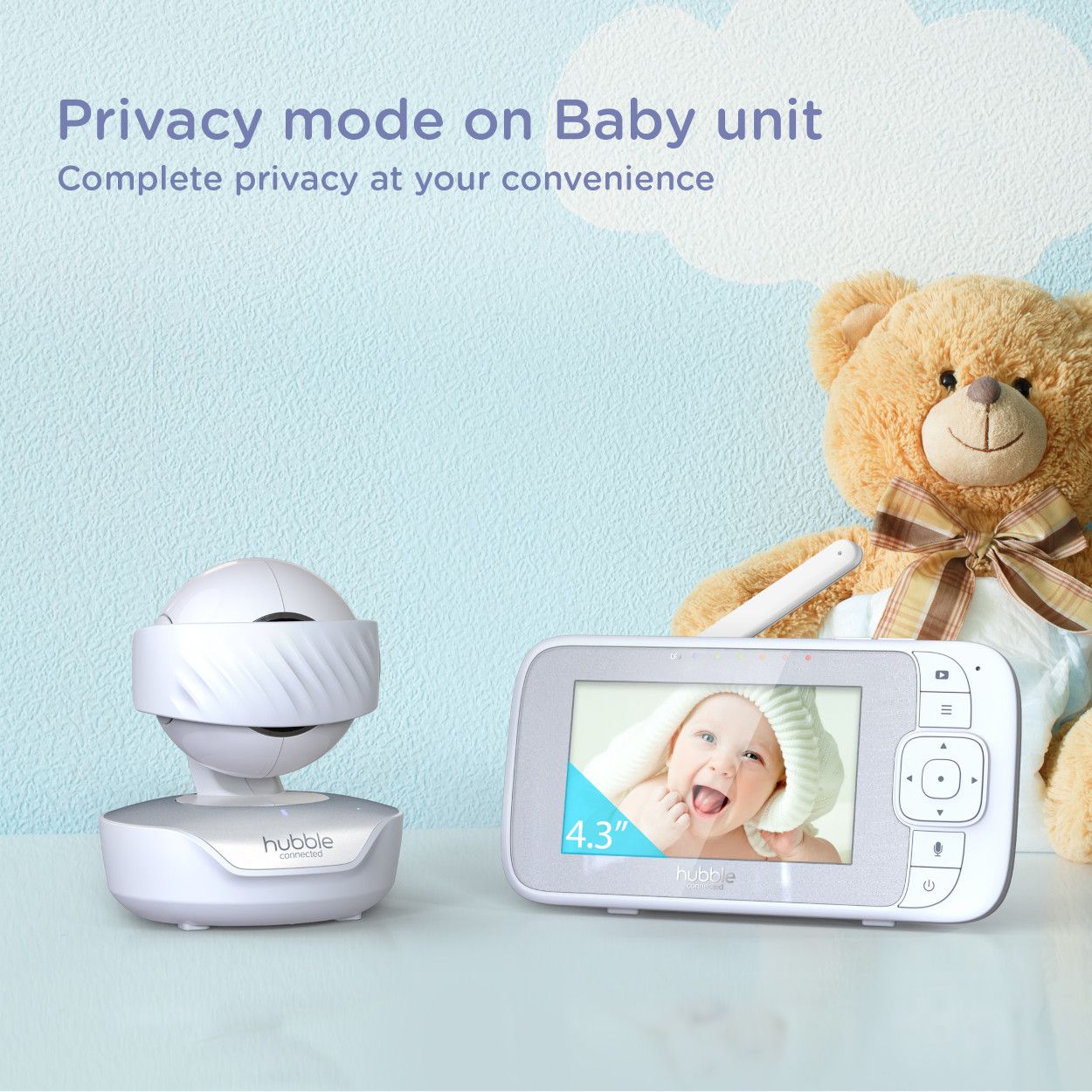 Hubble Nursery View Select 4.3 Inch Non-Conn. - White