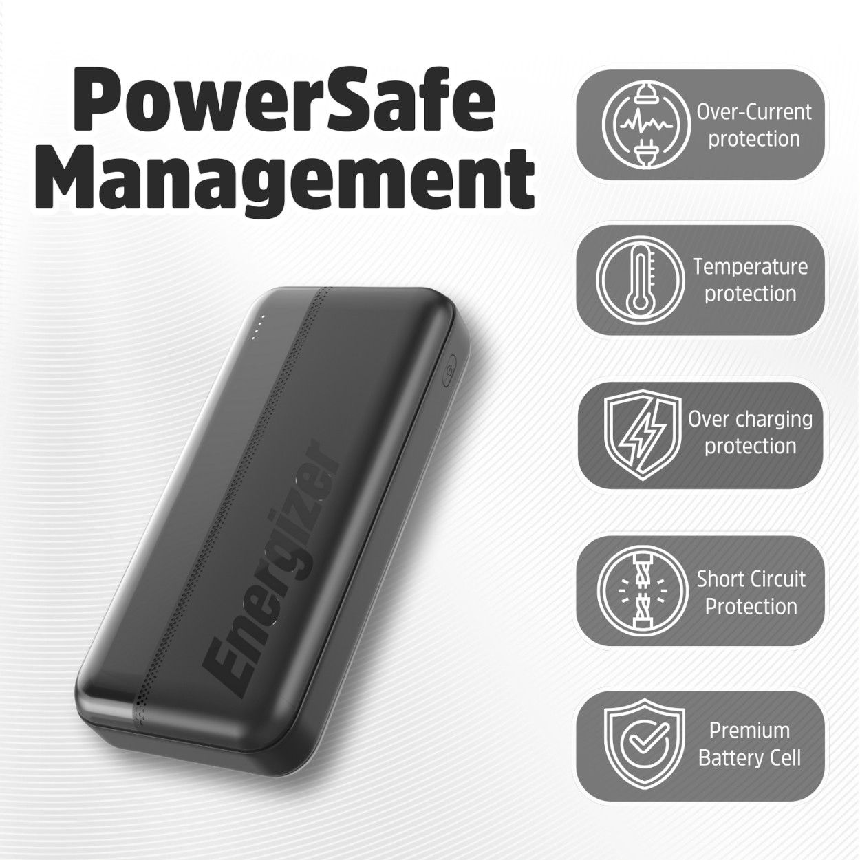 Energizer 20000MAH USB-C Power Bank - Black