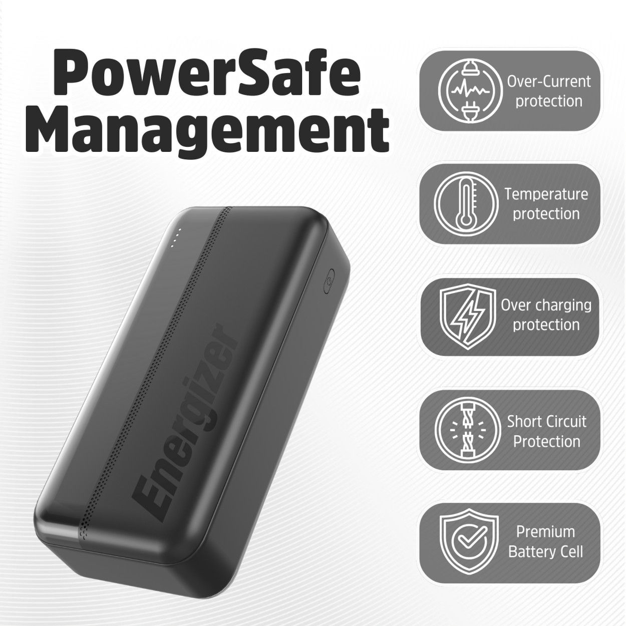 Energizer 30000MAH USB-C Power Bank - Black