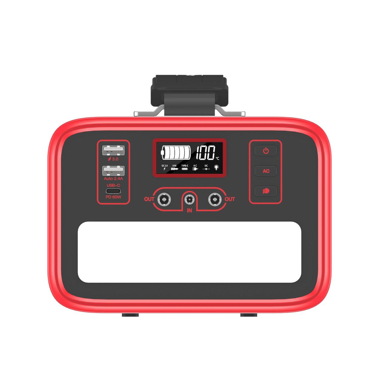 Energizer 230Wh Power Station - Black & Red