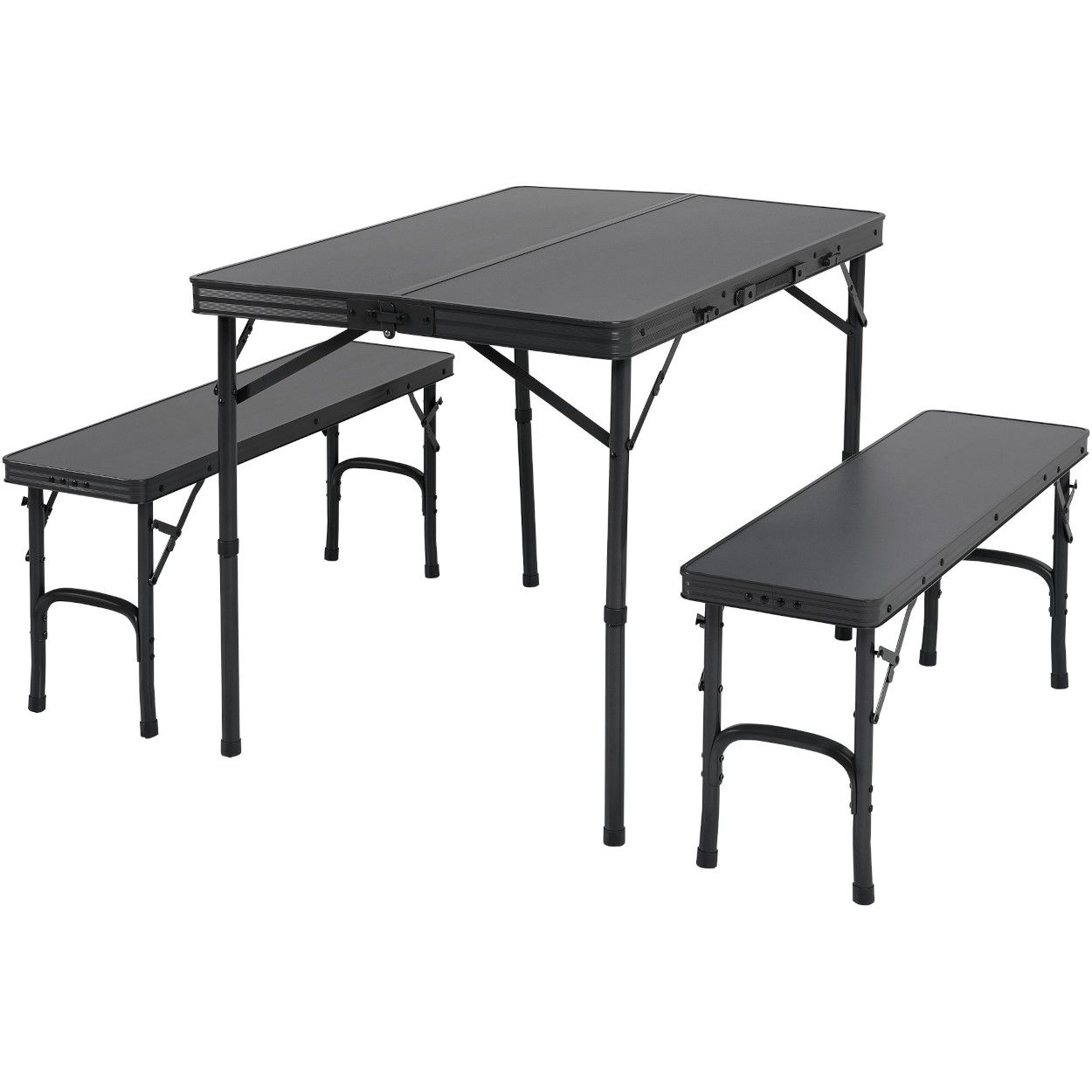 Campart Foldaway Picnic Table Maine - Black