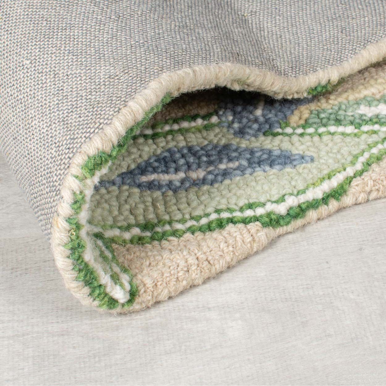 Bryony Shaped Floral Green 60X230