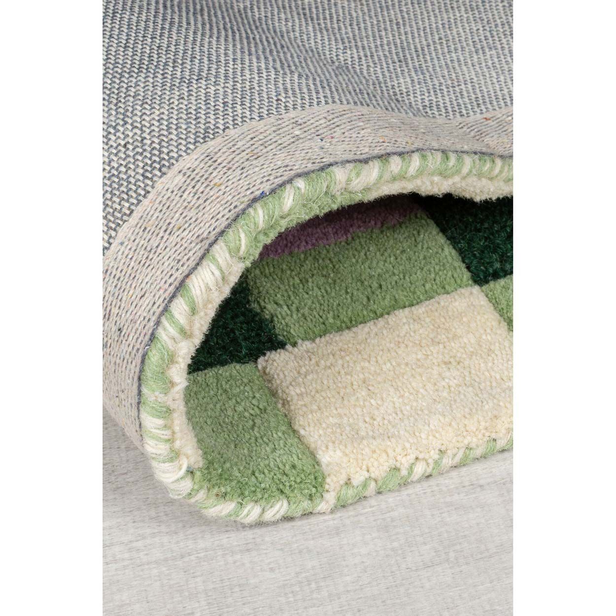 Kai Wool Border Green Purple 120X170