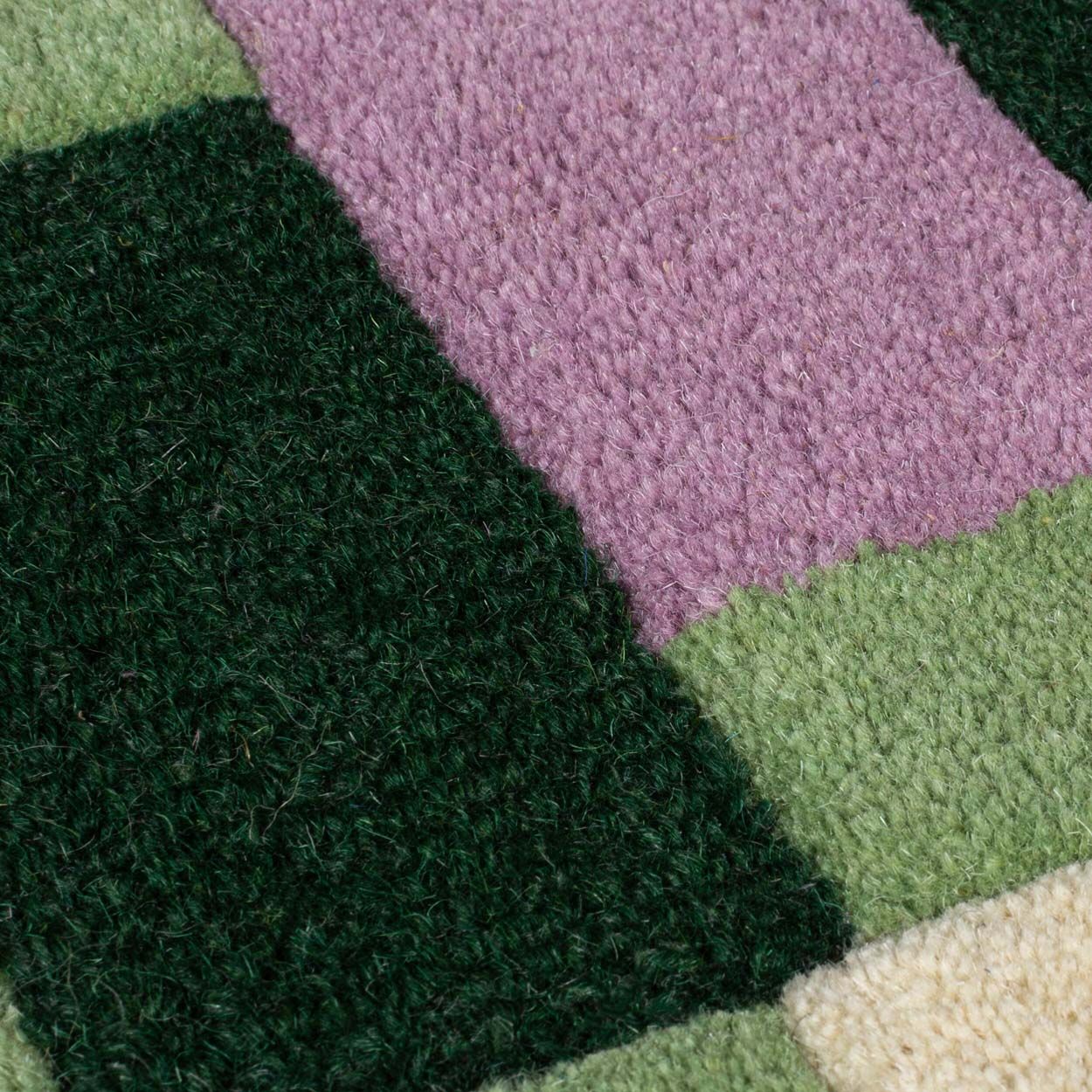 Kai Wool Border Green Purple 120X170