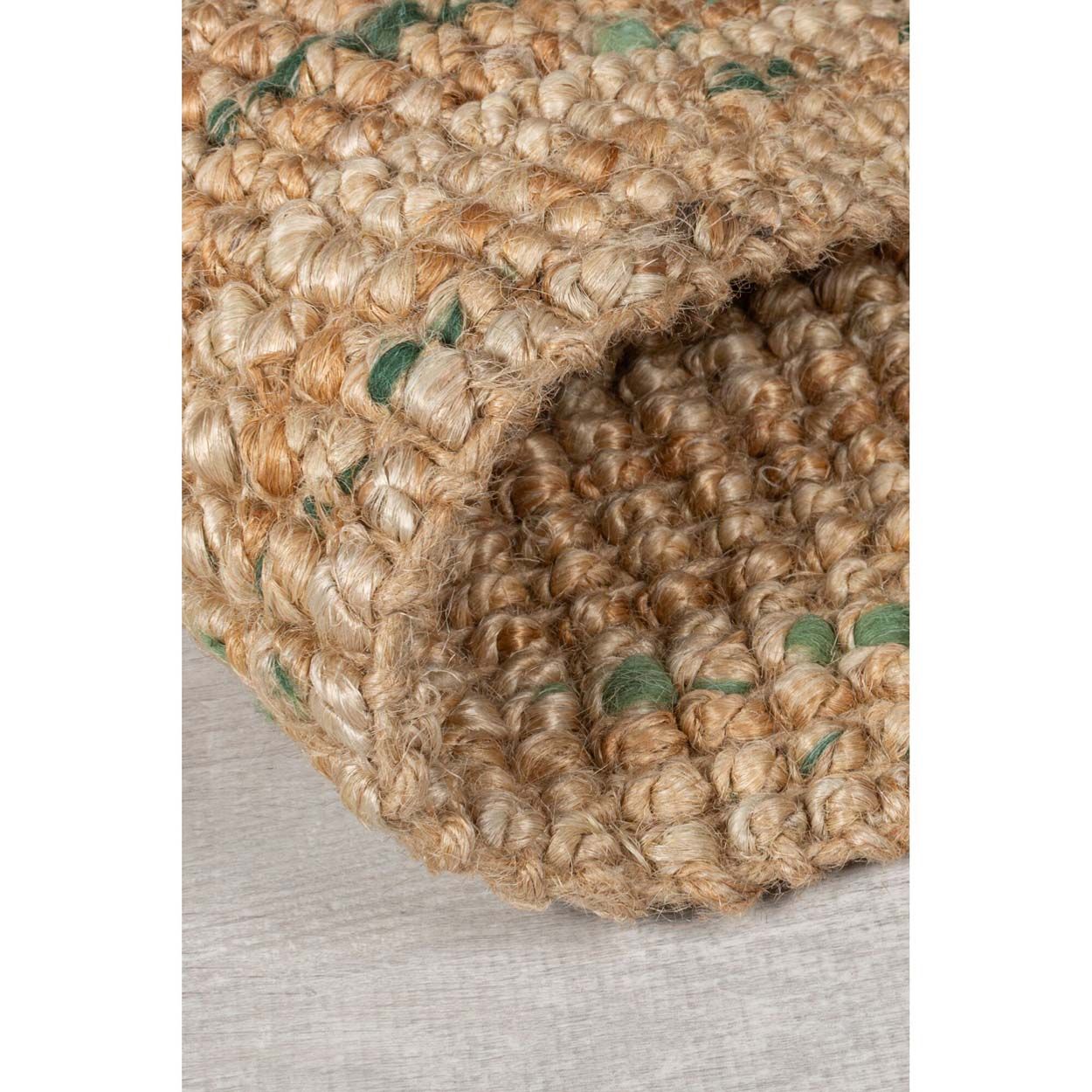 Jute Boucle Natural Green 120X170