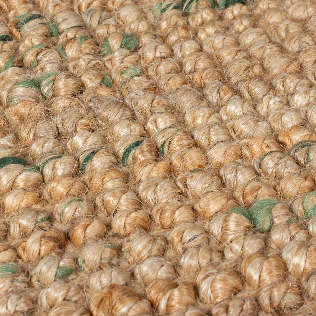 Jute Boucle Natural Green 120X170