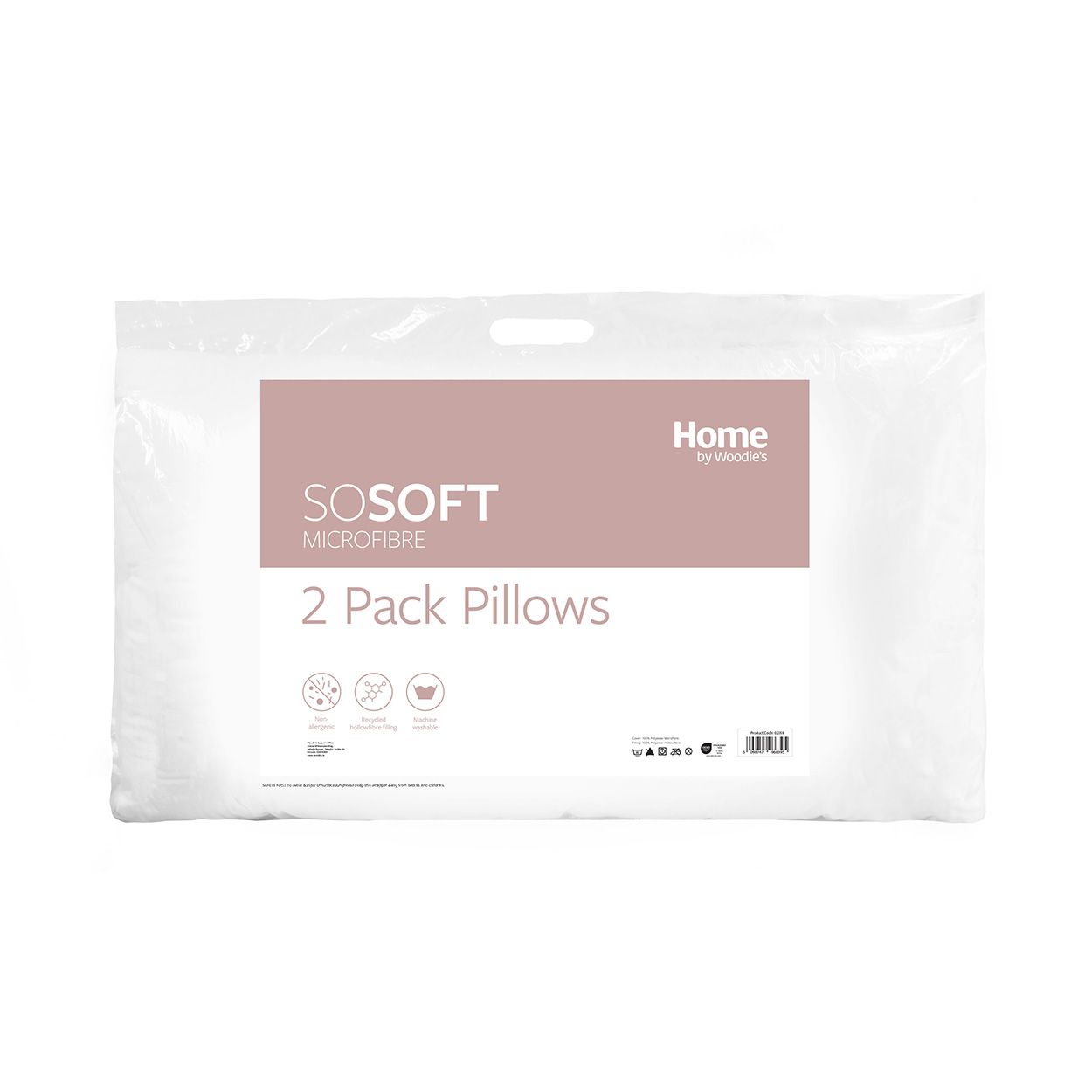 Microfibre 2 Pack Pillow