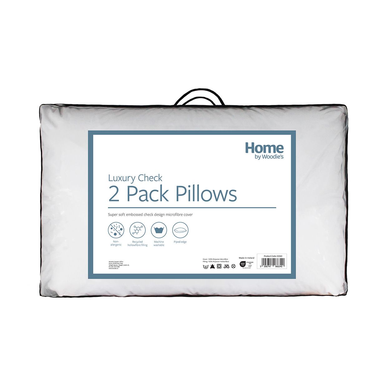 So Soft Check Design 2 Pack Pillow