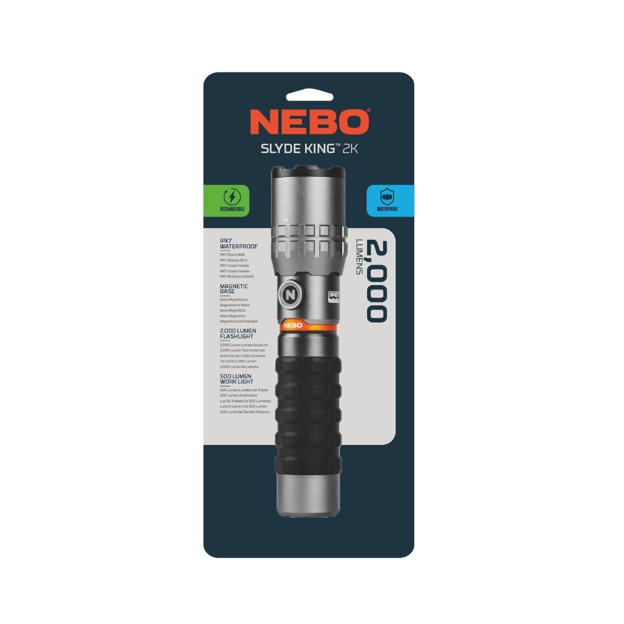 Nebo Slyde King 2K Rechargeable Torch & Work Light
