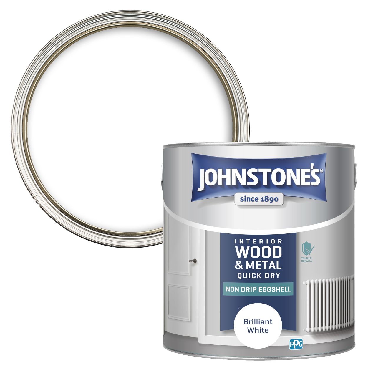 Quick Dry Eggshell Brilliant White 2.5L