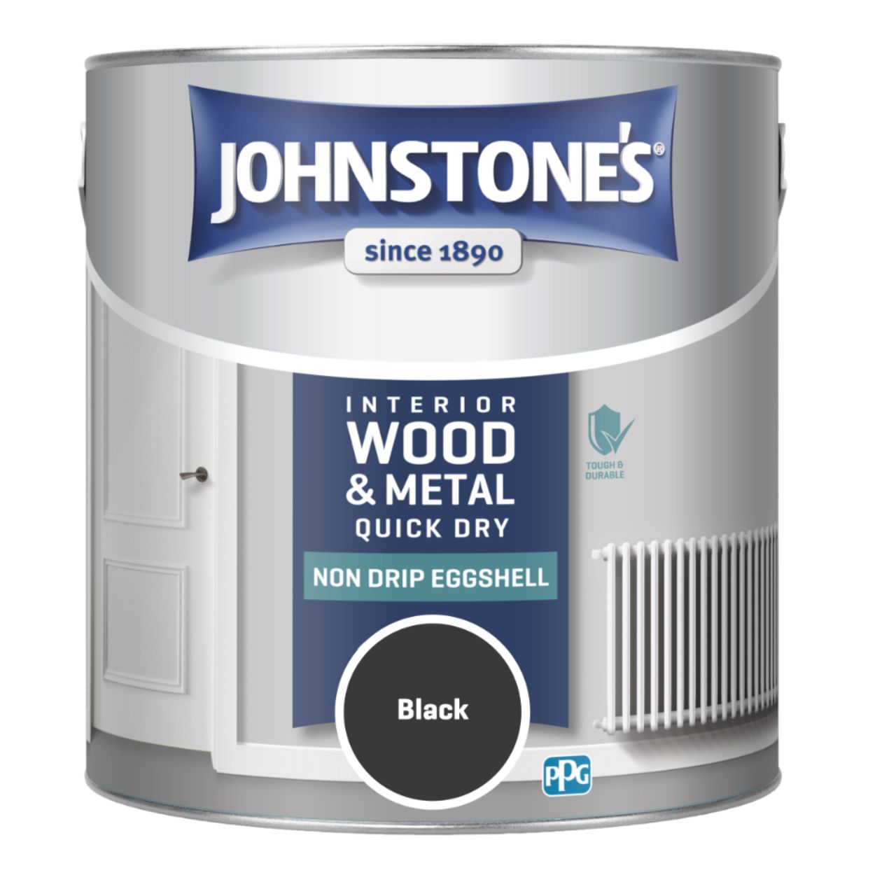Quick Dry Eggshell Black 2.5L