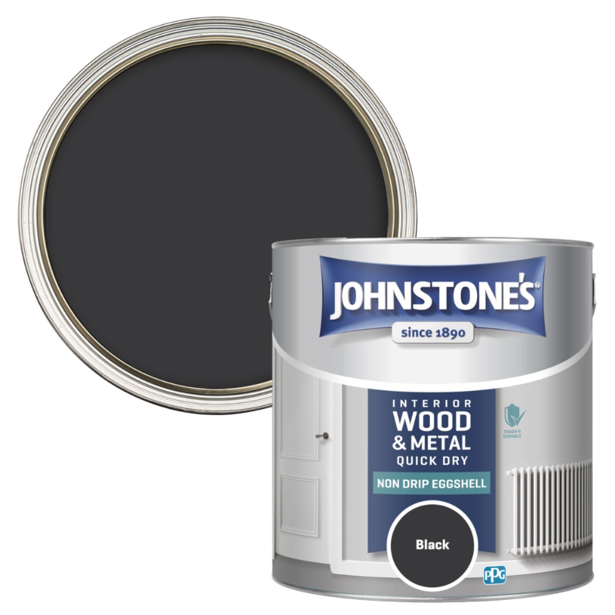 Quick Dry Eggshell Black 2.5L