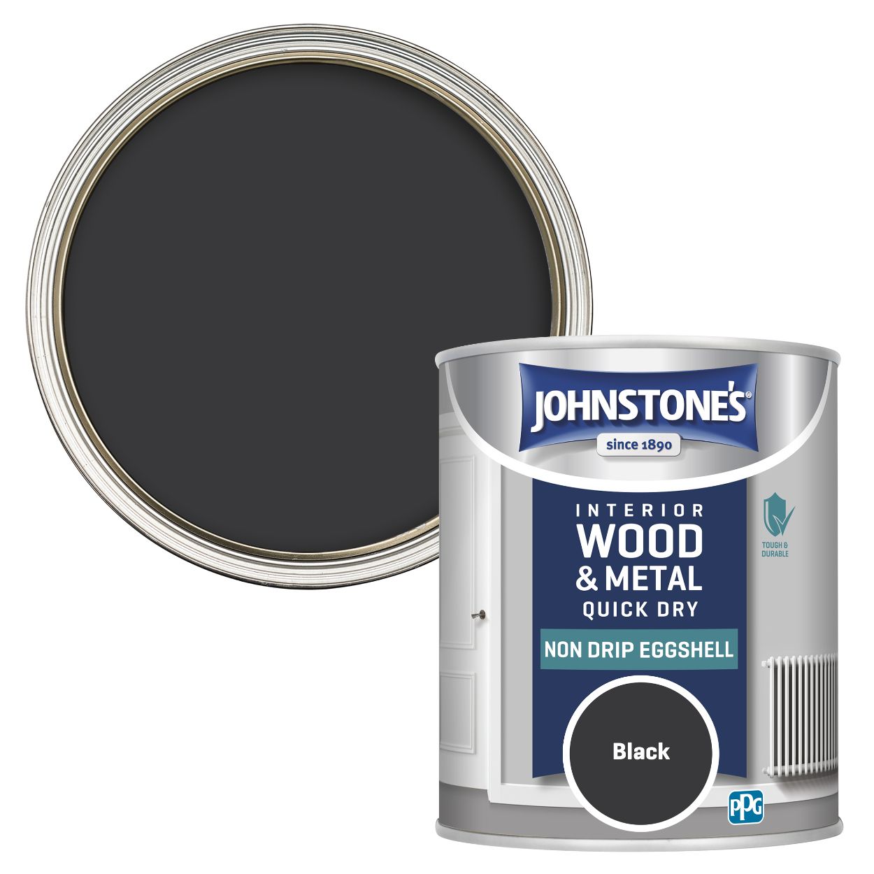Quick Dry Eggshell Black 750ml