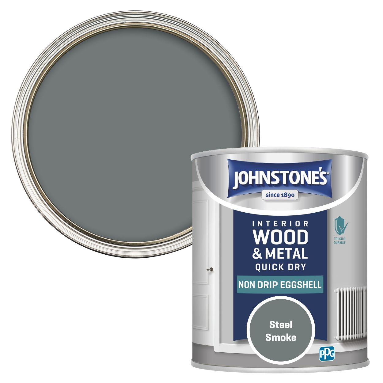 Quick Dry Eggshell Steel Smoke 750ml