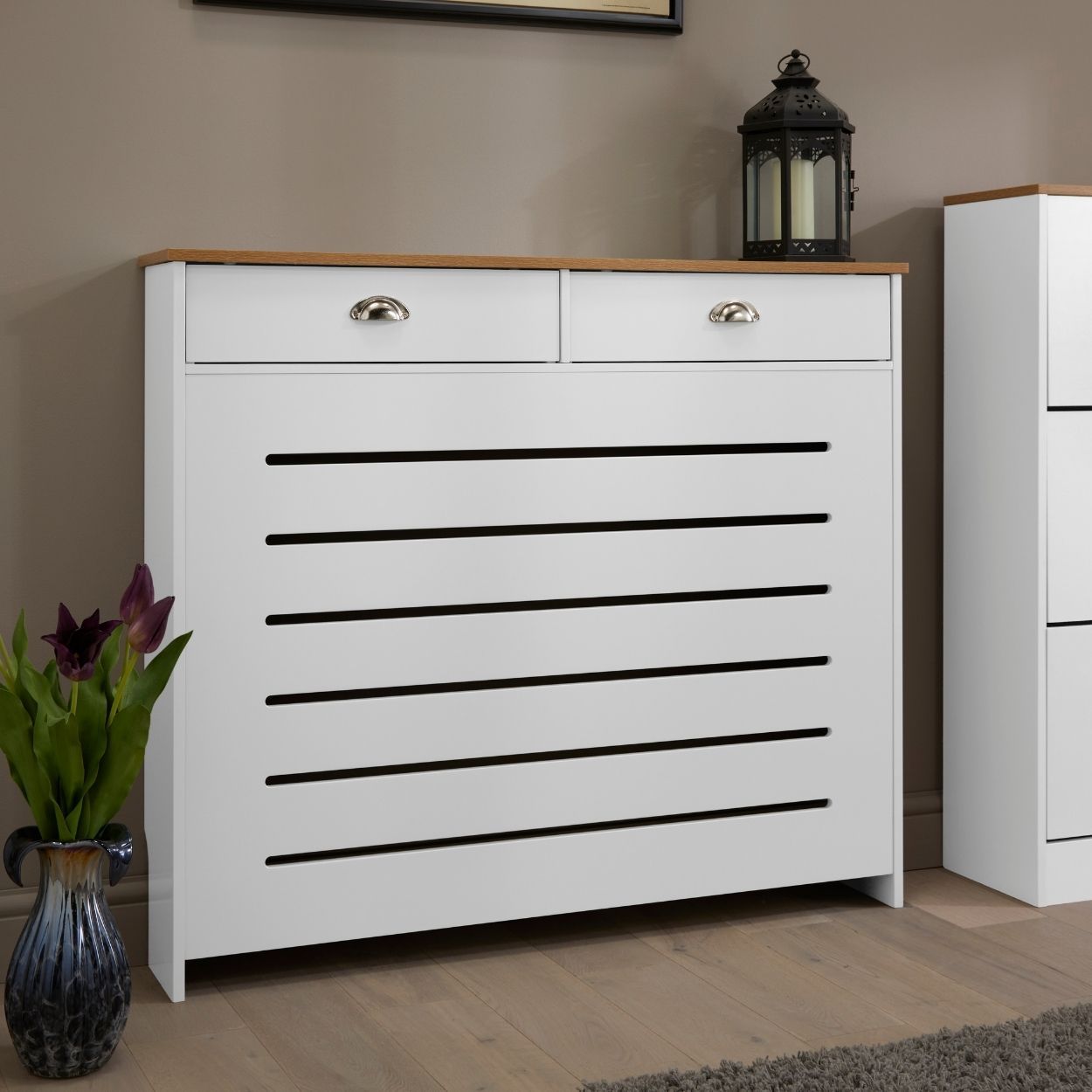 Linwood Medium Radiator Cover White FSC