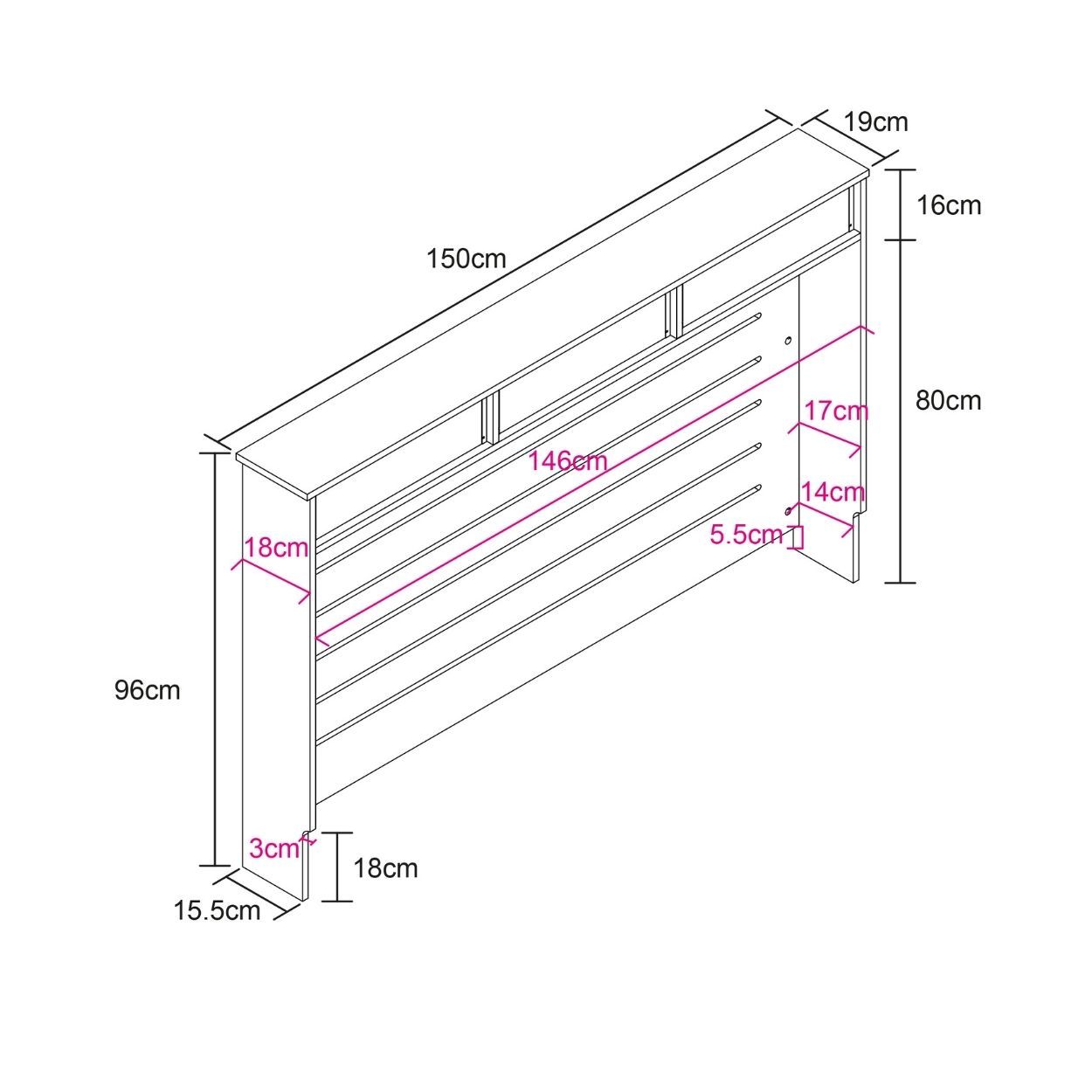 Linwood Large Radiator Cover White FSC
