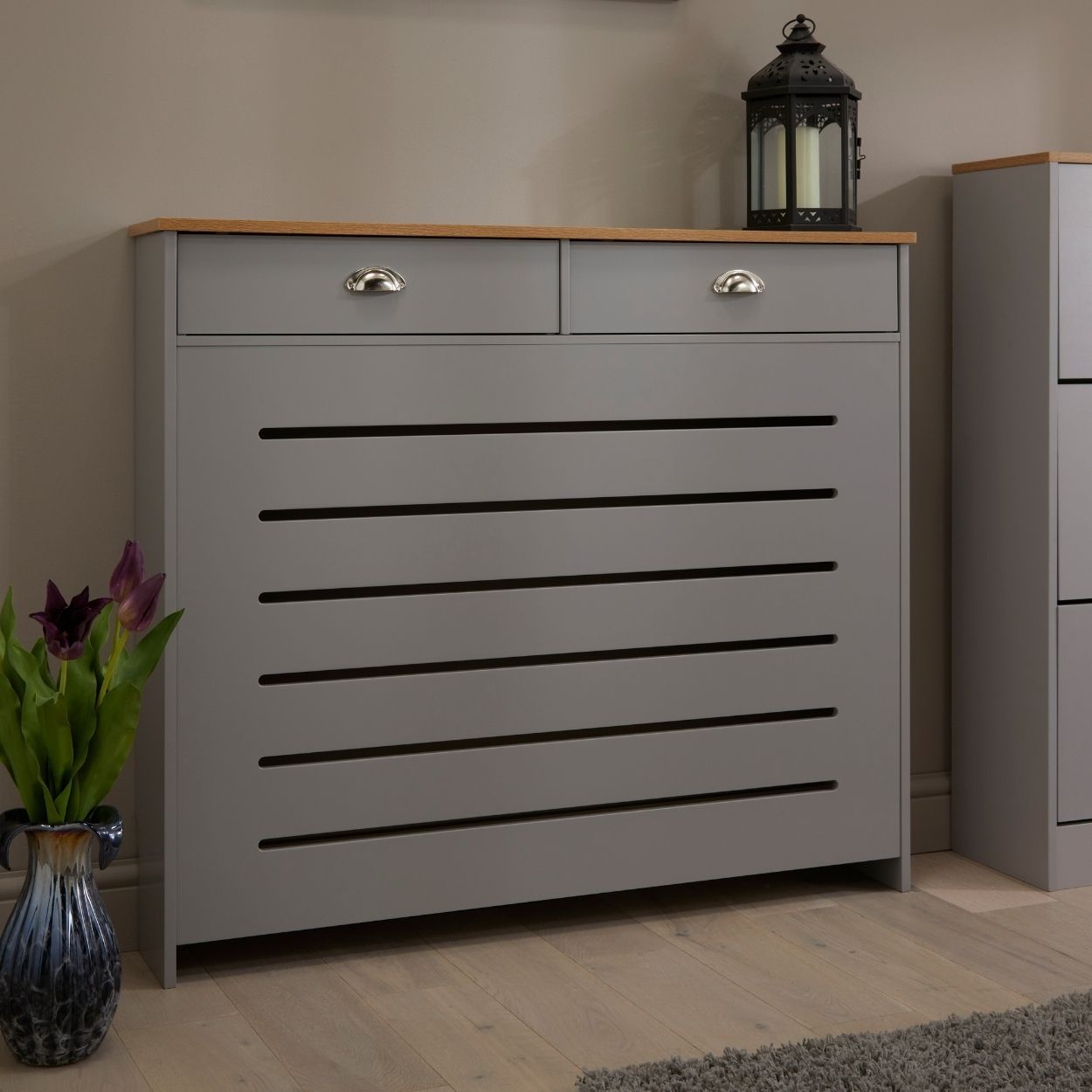 Linwood Medium Radiator Cover Grey FSC