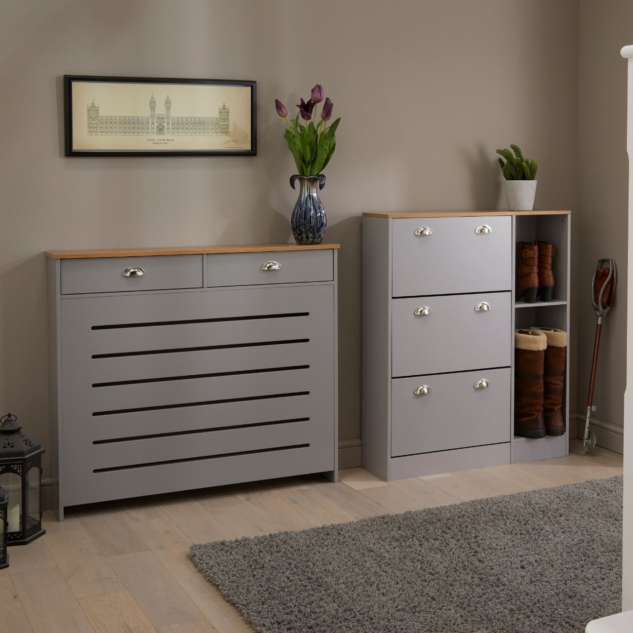 Linwood Medium Radiator Cover Grey FSC