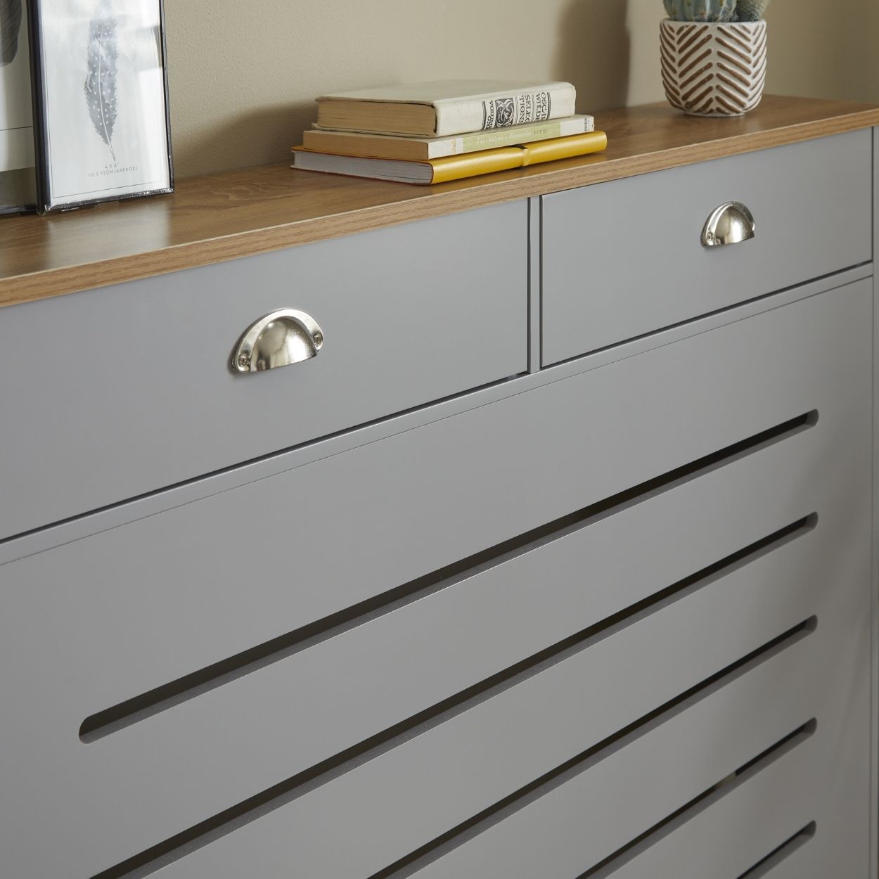 Linwood Medium Radiator Cover Grey FSC
