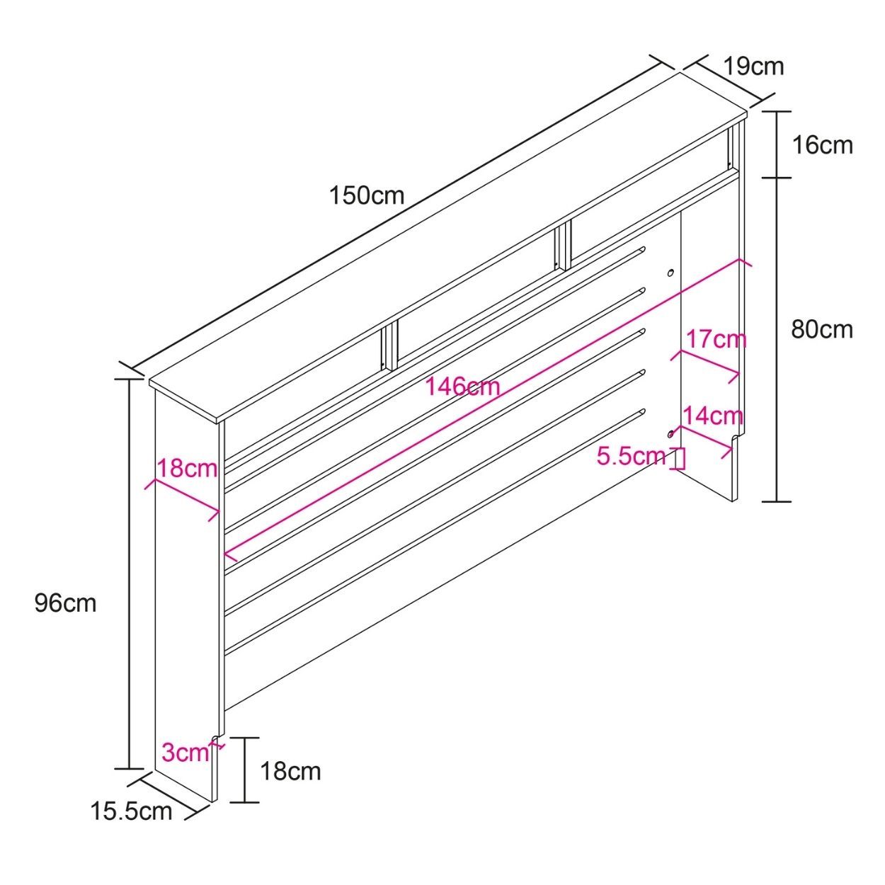 Linwood Large Radiator Cover Grey FSC